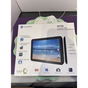 Azpen‎ A743 Quad Core Built-In Front Camera 8GB Storage Tablet In Box